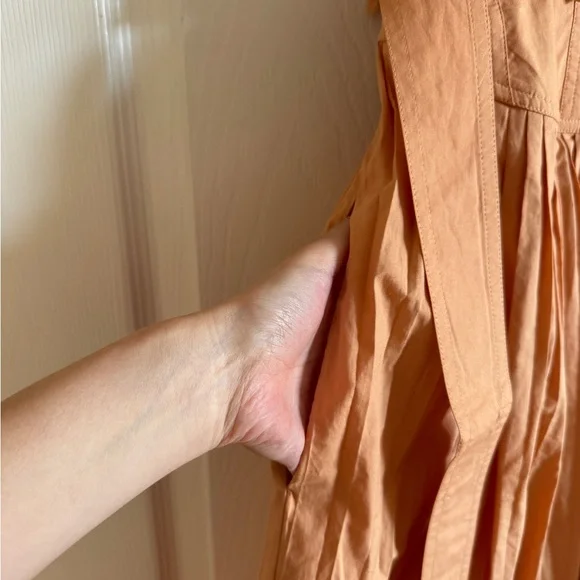 Ulla Johnson Peach Midi Dress - Picture 7 of 10